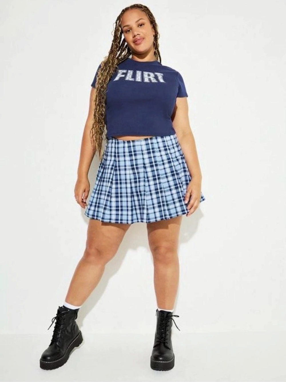 LOVESICK Cropped Baby Tee Blue Graphic Tee